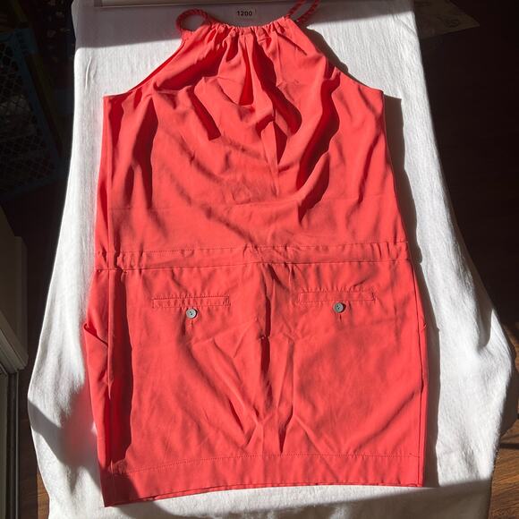 Rachel Roy Women’s Sleeveless Halter Mini Dress size S, Peach Pink, Side Pockets - Picture 7 of 7